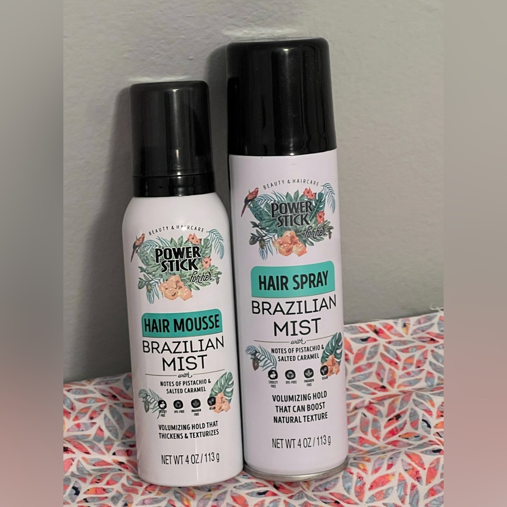 SUPER VIRAL Power Stick Brazilian Mist Hair Mousse and Spray DUO ☀️